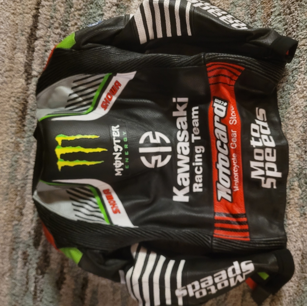 Custom made leather motorcycle jacket